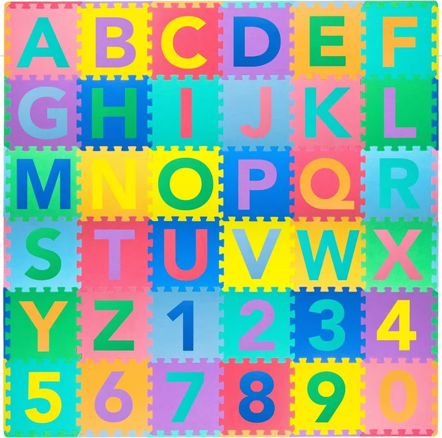 ProSource Kids Puzzle Alphabet & Numbers Play Mat