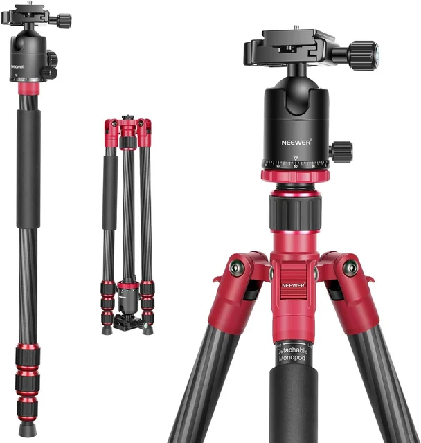Neewer 66" Carbon Fiber Tripod / Monopod (15 kg)