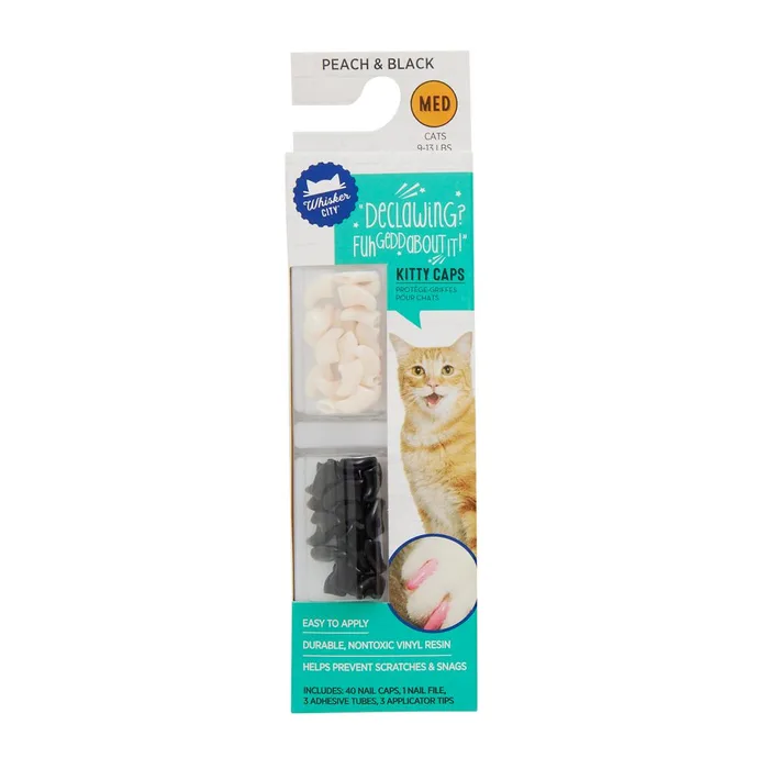 Whisker City Cat Nail Caps, 40 Count