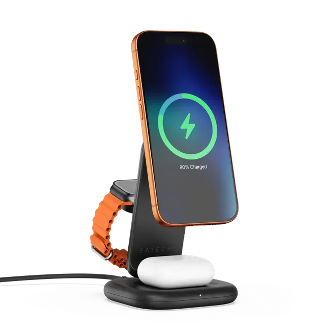 Satechi 3-in-1 Foldable Qi2 25W Charging Stand