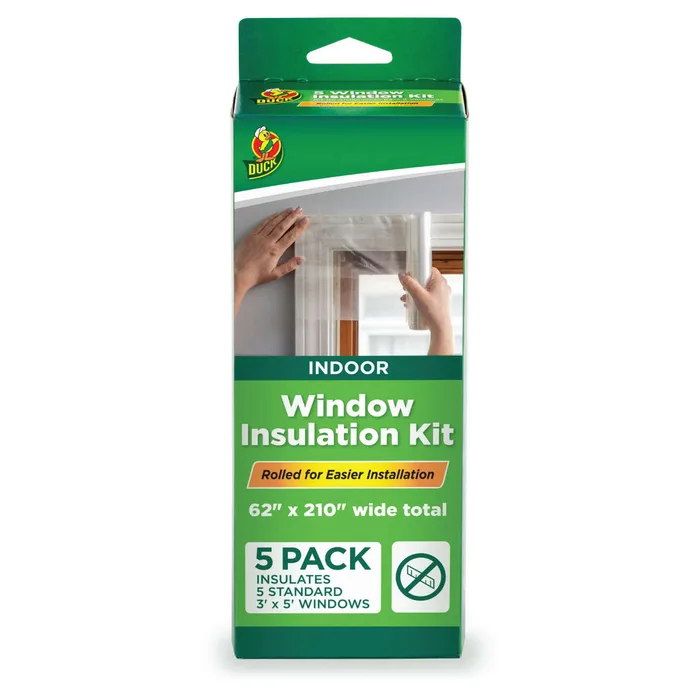 Duck Brand Rolled Shrink Film Window Insulation Kit, 62 in. x 210 in. (5 windows)