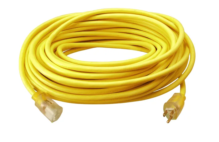 Southwire 12/3 SJTW 50 ft Lighted Extension Cord - our top pick