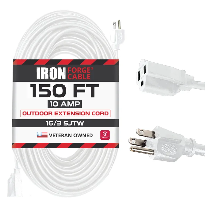 Iron Forge Cable 150 ft 16/3 SJTW Outdoor Extension Cord