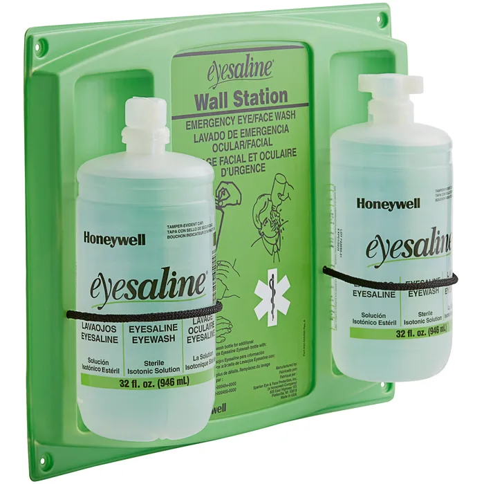 Eyesaline 32 oz Double Eyewash Wall Station