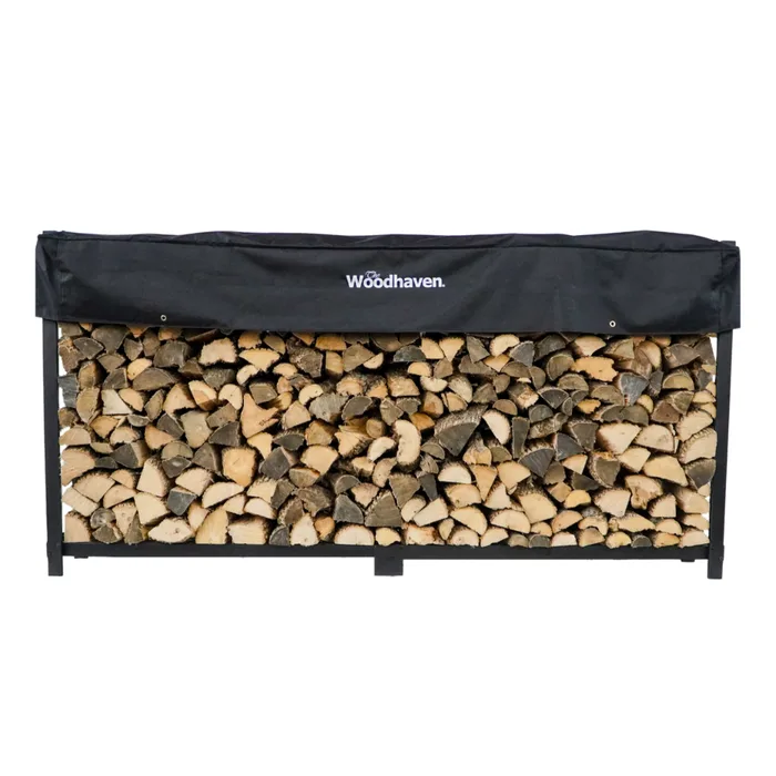 The Woodhaven 8 ft Steel Firewood Rack - our top pick