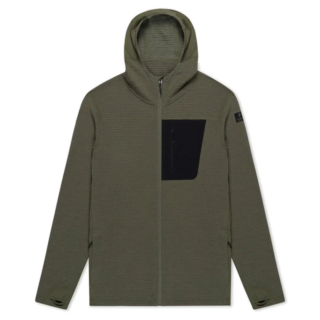 Ridge Merino Cloudripper Grid Fleece Full-Zip Hoodie - our top pick