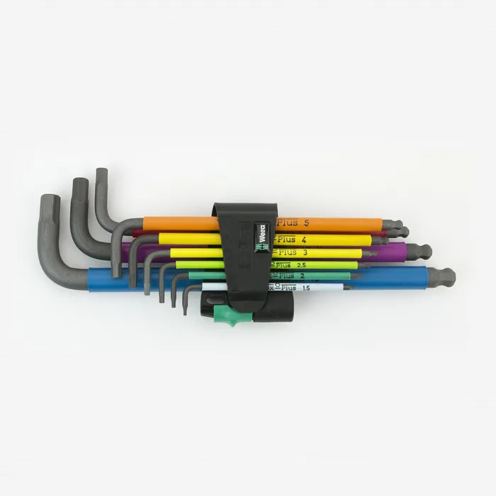 Wera 950/9 Hex-Plus Multicolour 1 L-key set, metric, BlackLaser, 9 pieces