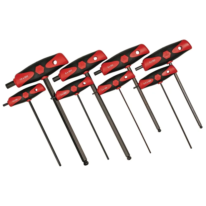 33496 SoftGrip Hex T-Handle Metric Set, 8 Piece