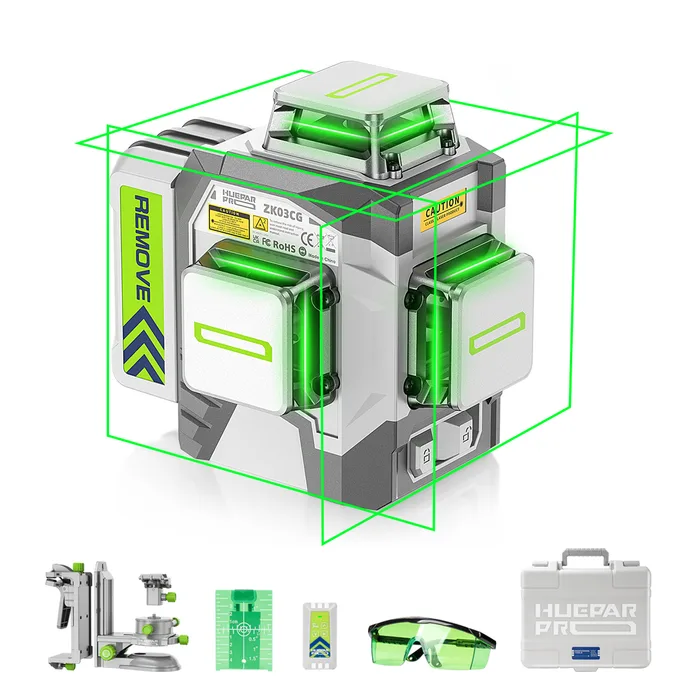ZK03CG Pro 3x360 Degree Green Cross Line Laser