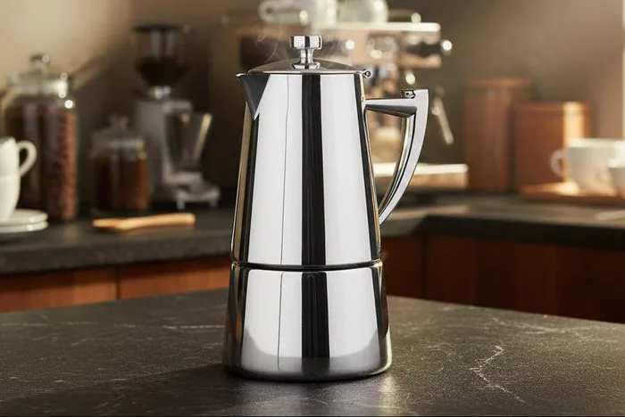 Roma Stainless Steel Moka Espresso Maker