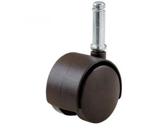 2-Inch Office Chair Stem Caster, Black, Twin Wheel, 5-Pack (8741)