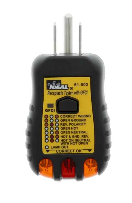61-502 120V AC GFCI Receptacle Tester