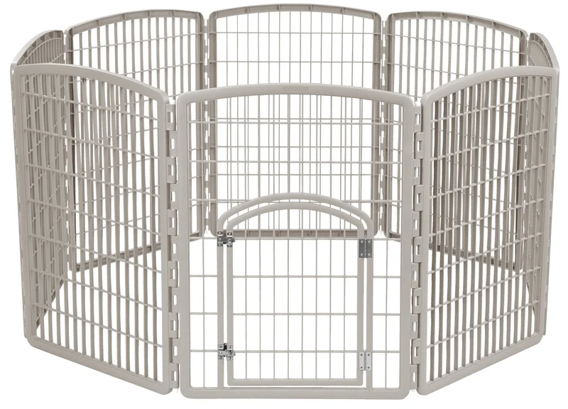 IRIS USA 34" Exercise 8-Panel Pet Playpen with Door