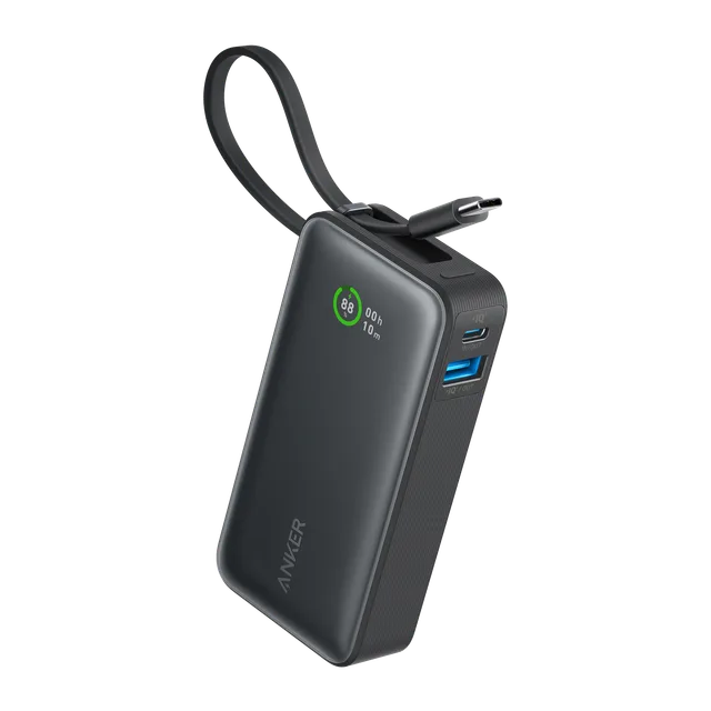 Anker Nano Power Bank (30W, 10K, Built-In USB-C Cable)