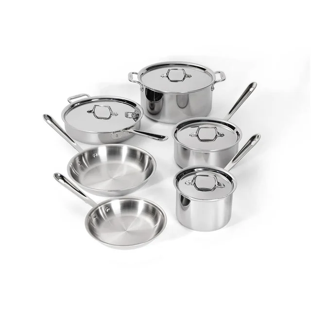 All-Clad D3 Stainless 10-Piece Cookware Set — our top pick