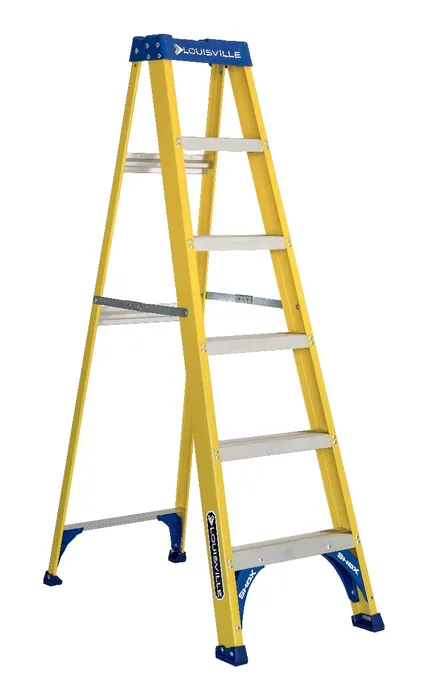 FS2006 6 ft Fiberglass Step Ladder, Type I 250 lb