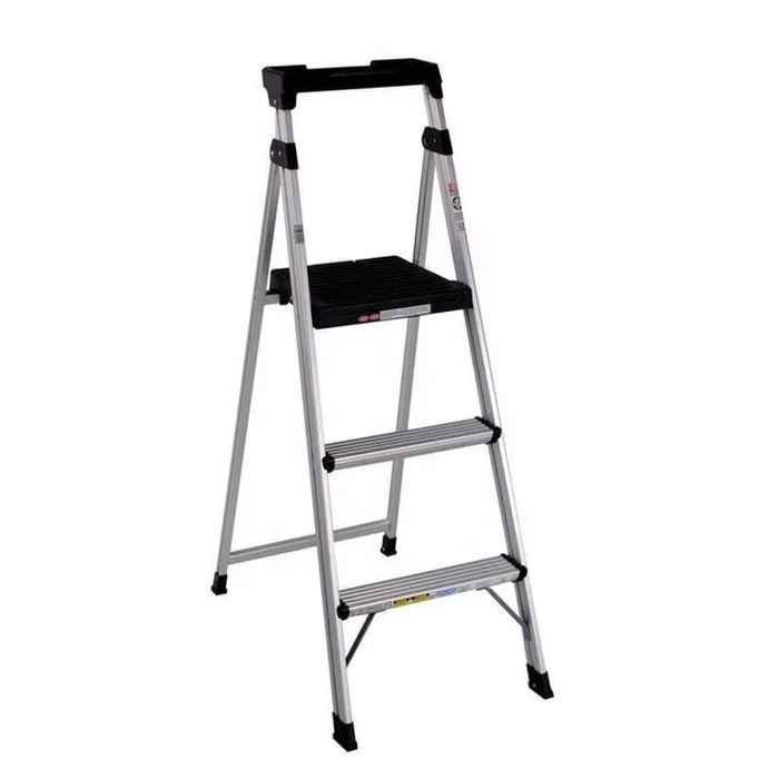 Lite Solutions 3-Step Aluminium Folding Step Ladder, 5 ft (20-552ABL)