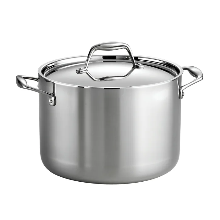 Tramontina Signature 8 Quart Tri-Ply Clad Stainless Steel Covered Stock Pot