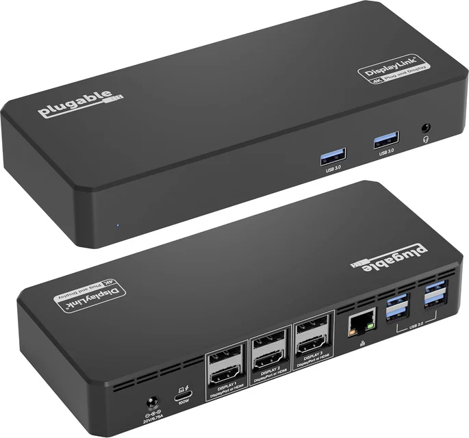 Plugable UD-6950PDZ USB-C Triple 4K Docking Station