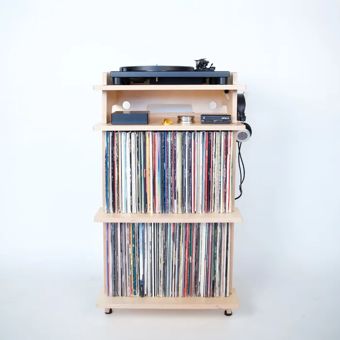 Turntable Stand + Vinyl Record Storage