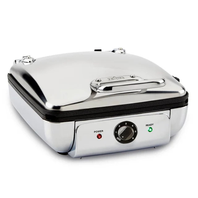 All-Clad Gourmet Stainless Steel Waffle Maker with Removable Plates (4-Slice)