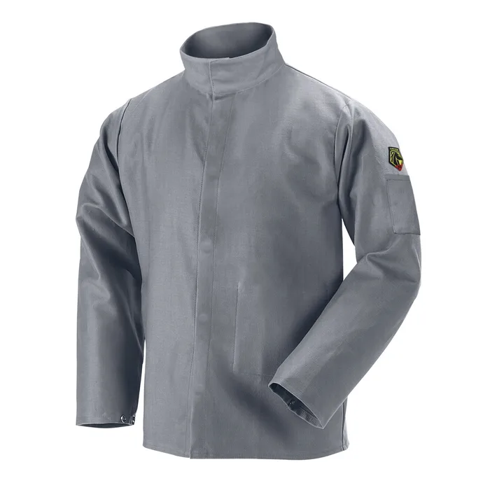 JF2220-GY NFPA 2112 and NFPA 70E FR Cotton Welding Jacket, 32 inch