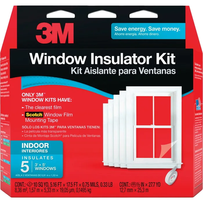 3M Indoor Window Insulator Kit, Five Pack (2141W-6)