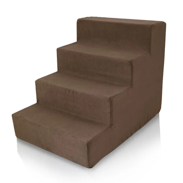 Deluxe High-Density Foam 4-Step Pet Stairs